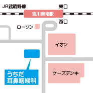 うちだ耳鼻咽喉科地図
